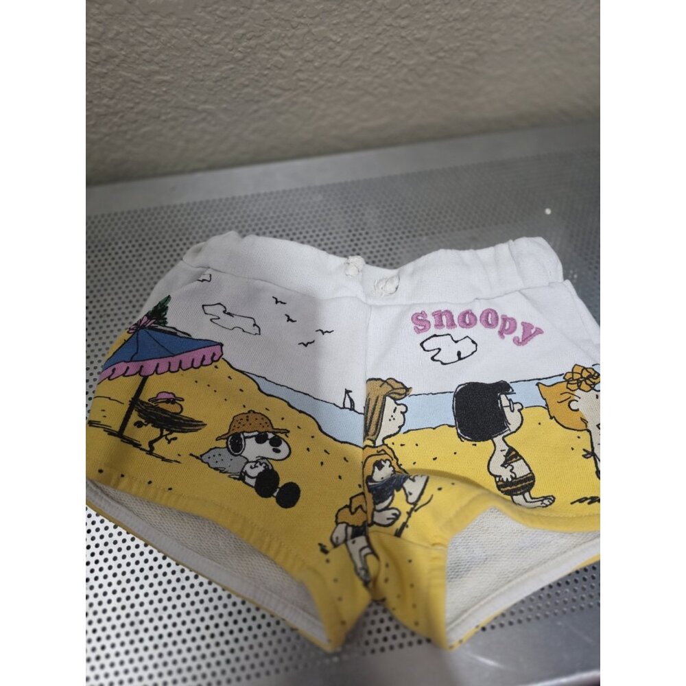 Zara Peanuts Snoopy Shorts Youth Kids Size 7 Casual